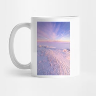 Colors of winter dawn at frozen lake Mug